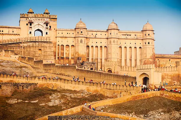 Amber Fort, a historic hilltop fort in Jaipur, Rajasthan